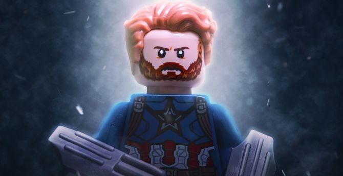 Captain America, Lego Toy, Figure, Avengers: infinity war wallpaper