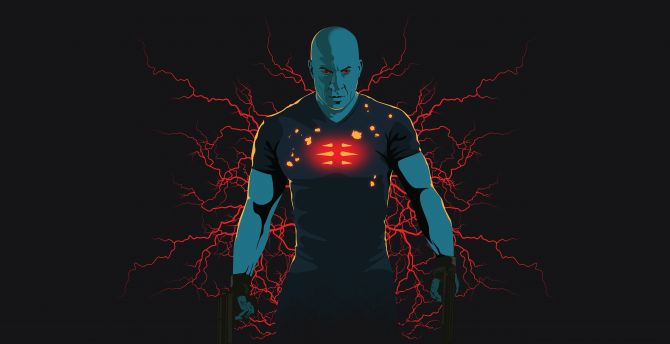 Bloodshot, Vin Diesel, movie art wallpaper
