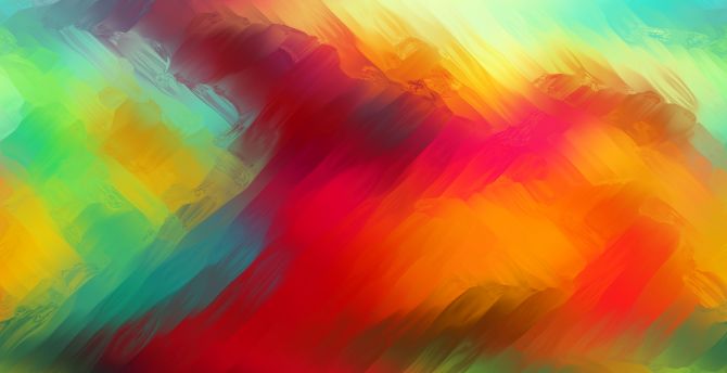 Colorful, blurred, digital art wallpaper