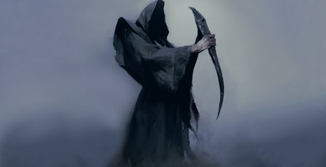 Death, Reaper, fantasy, art wallpaper