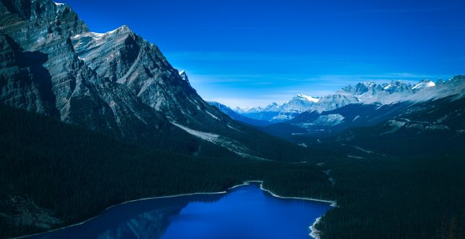 Canada, mountains, valley, lake, nature wallpaper