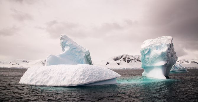 Float, icebergs, nature wallpaper