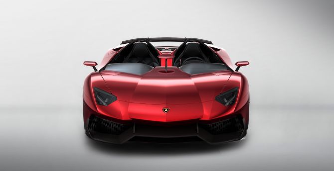 Red, sports car, Lamborghini Aventador wallpaper