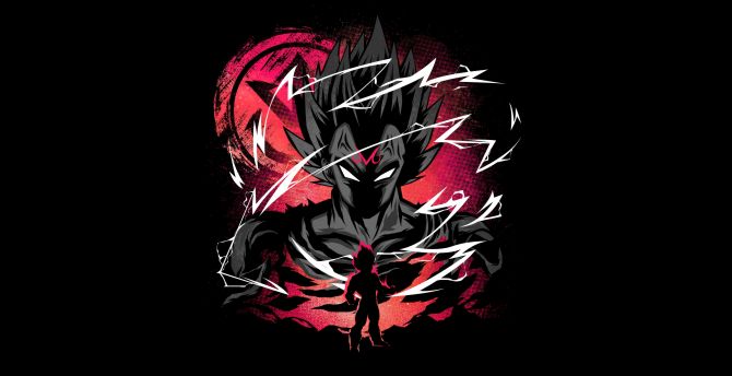 Ultra Instinct, dark, Vegeta, dragon ball super wallpaper