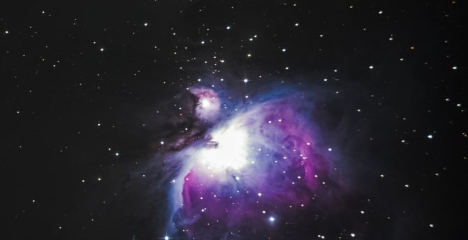 Nebula, space, dark, colorful galaxy wallpaper