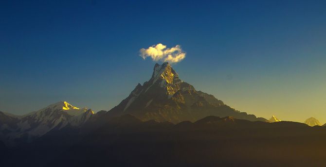 Himalayas, mountain's peak, Annapurna Massif wallpaper