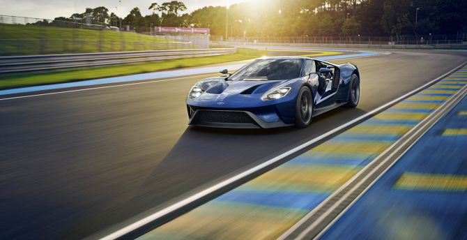 Ford GT Supercar, race trac, on-road wallpaper