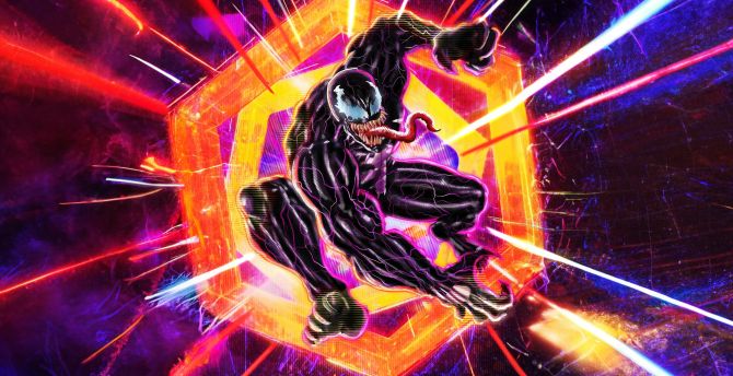 Venom into the spider-verse, superhero, villain, 2023 wallpaper