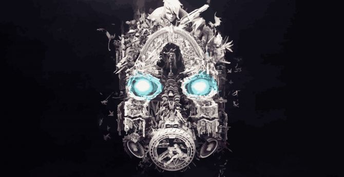 Borderlands: Mask of Mayhem, video game, mask, art wallpaper