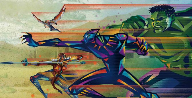 Team wakanda, poster, Avengers: infinity war, fandango poster wallpaper