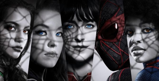 Madame Web's all Character, posters of all girls, movie, 2024 wallpaper