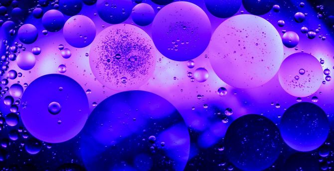 Blue, bubbles, close up wallpaper