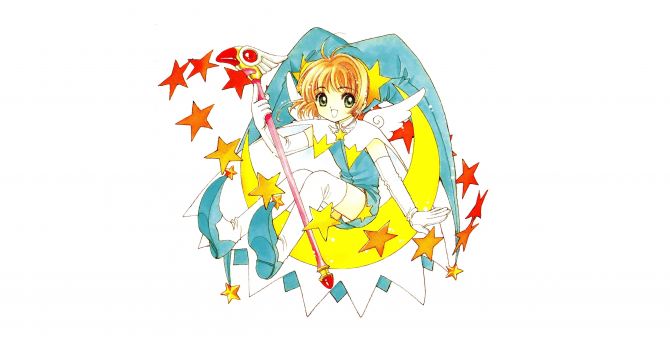 Anime girl, minimal, Sakura Kinomoto, Cardcaptor Sakura wallpaper