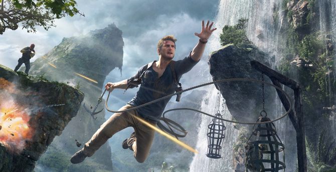 Game, Uncharted 4: A Thief's End, 2020, jump wallpaper
