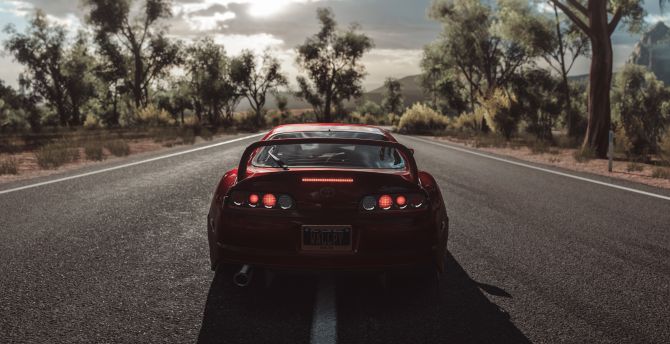 Forza Horizon 3, video game, Toyota Supra, rear wallpaper