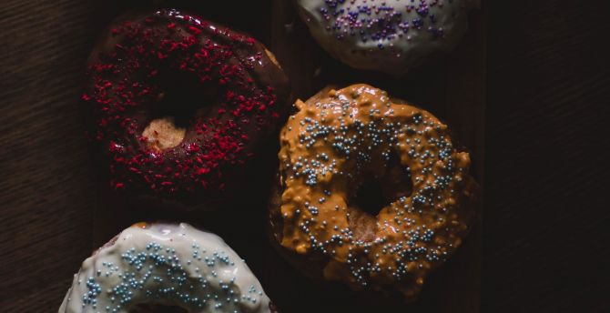 Sweets, colorful Doughnuts wallpaper