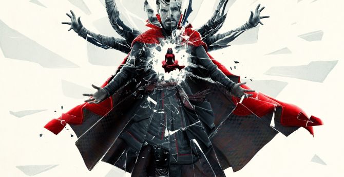 Doctor Strange in the Multiverse of Madness, digital art wallpaper