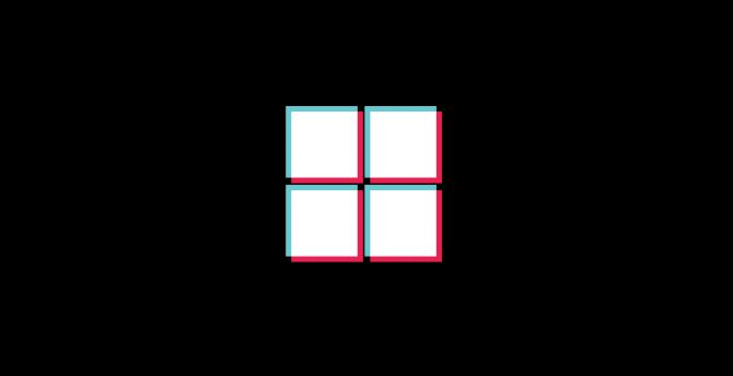 Windows' logo X tiktok, dark wallpaper