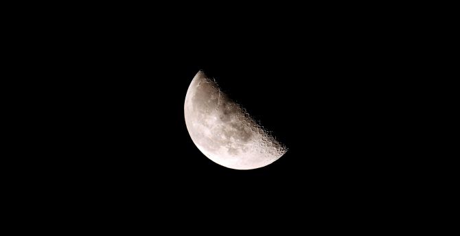 Wallpaper half moon, black, minimal, sky desktop wallpaper, hd image,  picture, background, 5fe95f | wallpapersmug