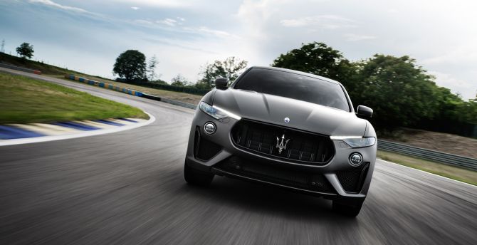 2018, Maserati Levante Trofeo, front, on-road wallpaper