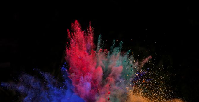 Color, explosion, powder's blast wallpaper