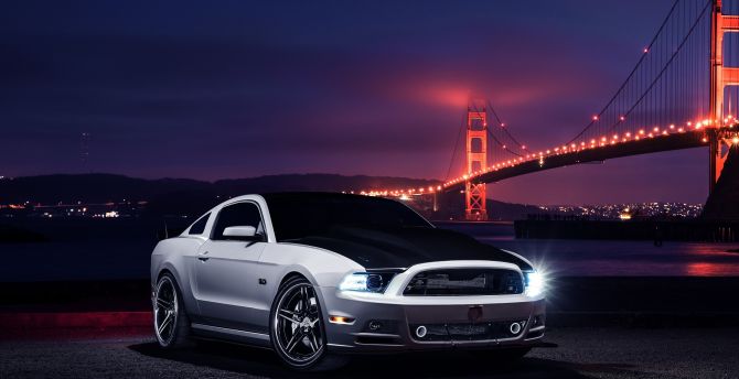 Ford Mustang, Golden Gate Bridge, off-road wallpaper