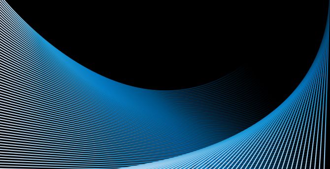 Blue curvey lines, abstract, minimal wallpaper