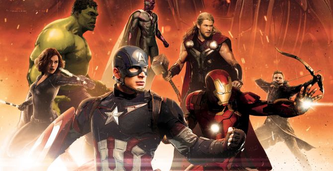 Wallpaper avengers: age of ultron, hulk, black widow, captain america  desktop wallpaper, hd image, picture, background, 64b27c | wallpapersmug