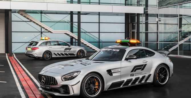 Mercedes-AMG GT R and C-klasse Estate, F1 safety cars, 2018 wallpaper