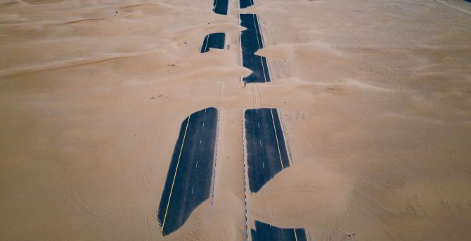 Hình nền cát, sa mạc, phong cảnh, đường cao tốc