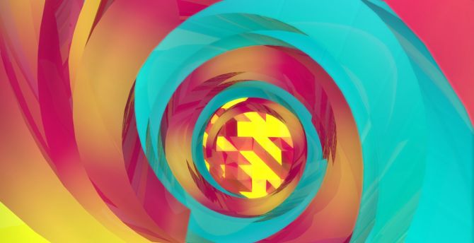 Spiral, colorful, twist, abstract wallpaper