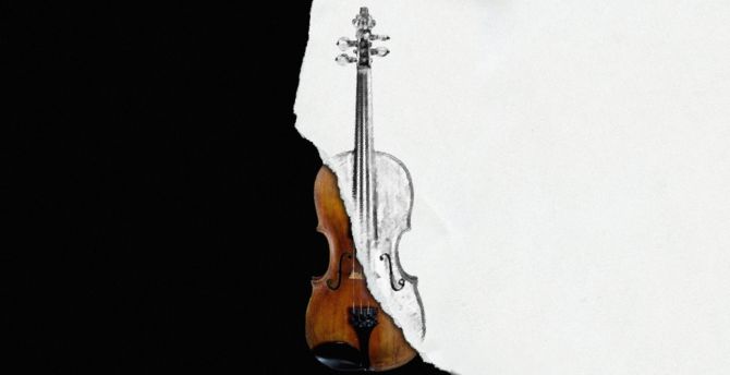 Music, violin, art wallpaper