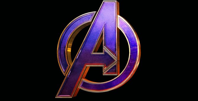 Avengers: Endgame, movie, logo wallpaper