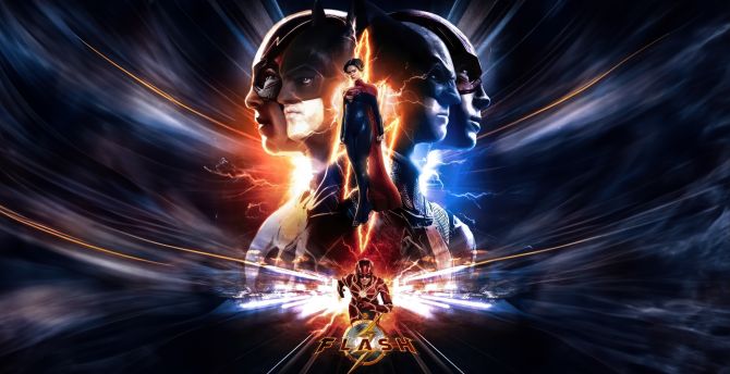 The Flash, where realities merge, new movie wallpaper
