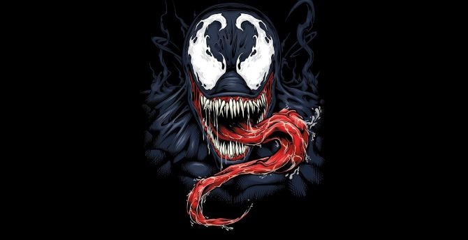 Minimal, venom, supervillain, artwork wallpaper