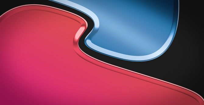 Abstract, material, blue-red metallic texture wallpaper