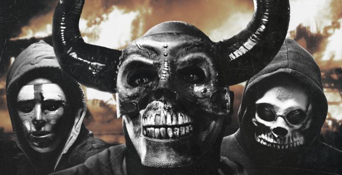 The first purge, horror movie, bandits, 2018 wallpaper