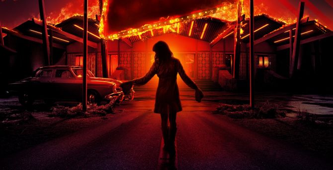 Bad Times at the El Royale, silhouette, Cailee Spaeny, movie wallpaper
