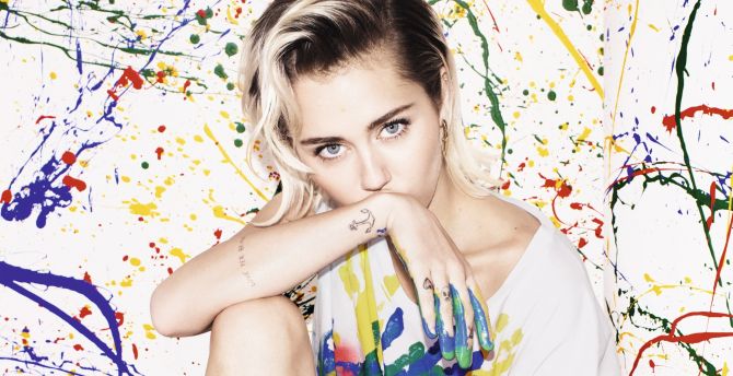 Miley Cyrus, blonde, celebrity wallpaper