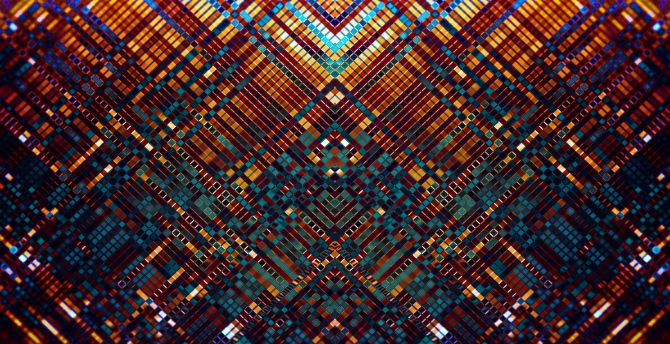 Pattern, squares, glitch, abstract wallpaper