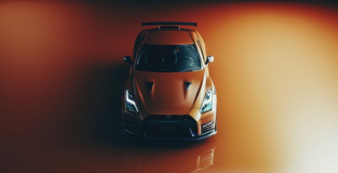 Nissan GTR Nismo, orange car wallpaper