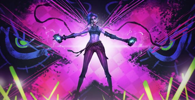 Jinx, League of Legends, Arcane, Netflix 2021 wallpaper