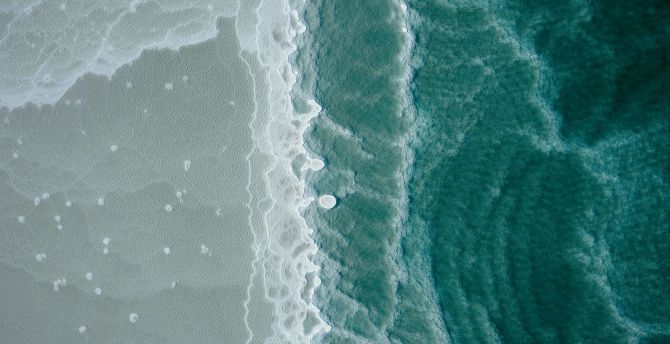 Freezing, dead sea, aerial view wallpaper