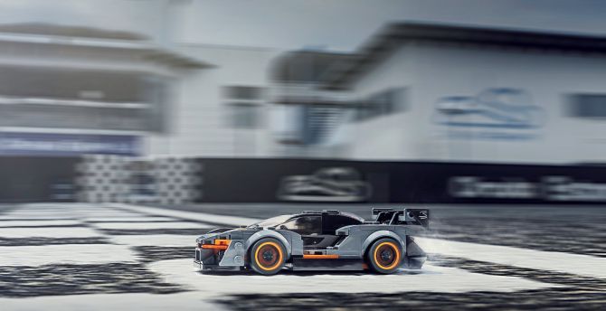 McLaren Senna, LEGO model, sports car wallpaper
