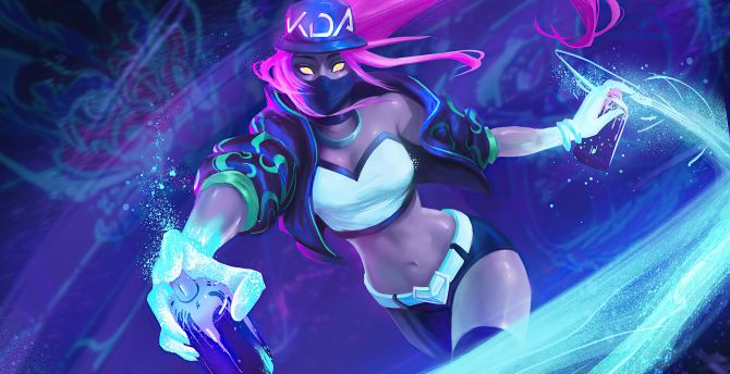 KDA Akali, League of Legends, artwork, 2020 wallpaper