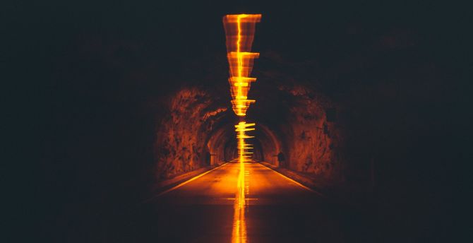 Tunnel, underground, dark wallpaper