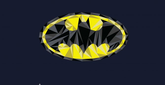 Batman, low poly, logo, artwork wallpaper
