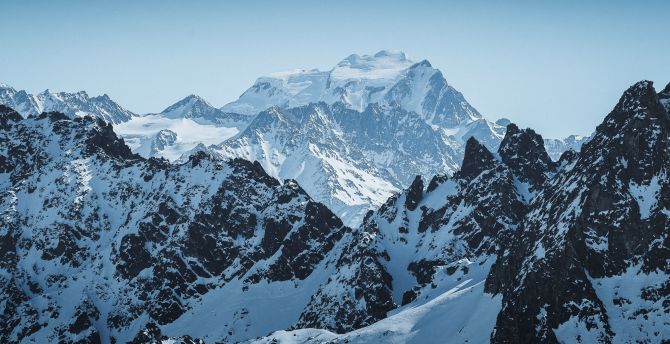 Grand Combin, mountains, Swiss wallpaper