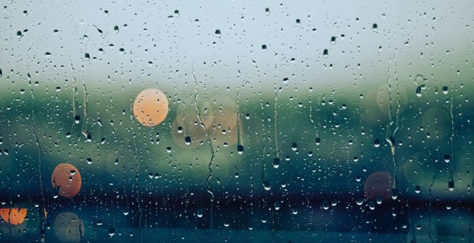 Drops, rain, glass surface wallpaper