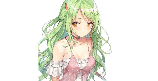 Cute Anime Girl Green Hair gambar ke 15
